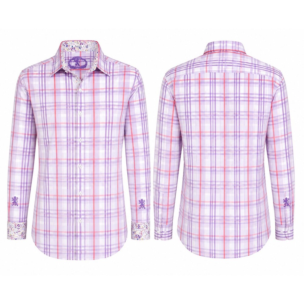 Bugatchi Shaped Fit Plaid Button-Down Shirt – Men's Medium